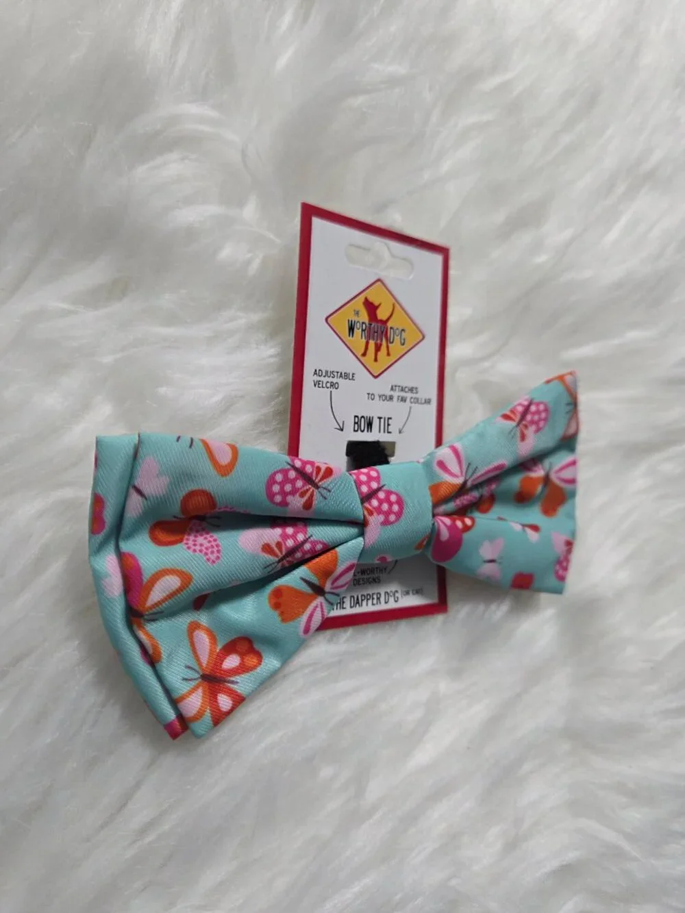 The Worthy Dog Butterfly Design Collar Bow